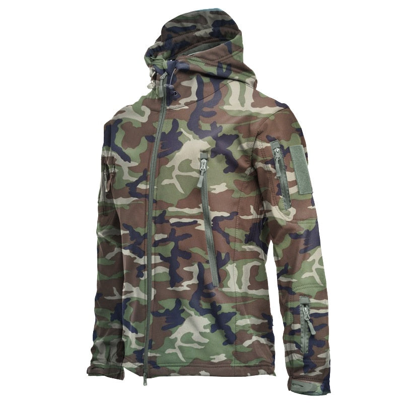 Advbridge Winter Big Size Men Camouflage Jacket Shark Soft Shell Military Tactical Jacket Men Waterproof Warm Windbreaker US Army Clothing