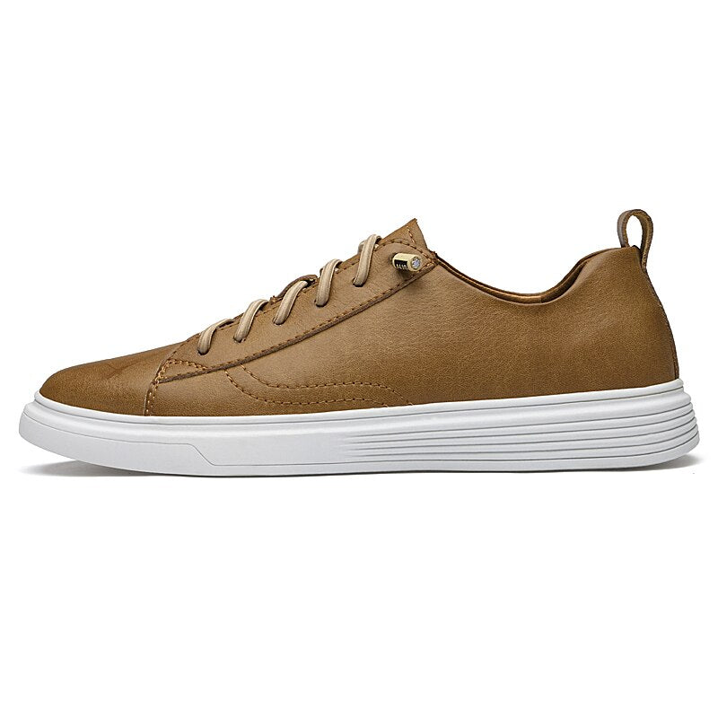 Advbridge Genuine Leather Men Shoes Luxury Brand England Trend Casual Shoes Men Sneakers Breathable Leisure Male Footwear Chaussure Homme