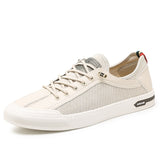 Advbridge Fashion Men's Casual Leather Soft Sports Man Shoes Designer Lightweight Sneakers Male Lace Up Walking Flat Shoes for Man