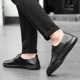 Advbridge Men White Shoes Man Fashion Oxfords Men Shoes Plus Size 38-48 Lightweight Walking Breathable Genuine Leather Male Formal Shoes