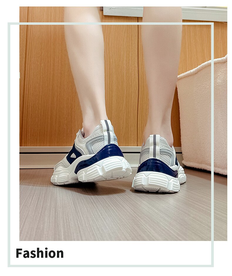 Advbridge Fashion Thick Soled Women's Light Mesh Shoes 2023 Spring Korean Student Sports Shoes Street Photo Casual Women's Designer Shoes