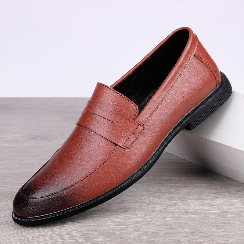 Advbridge Luxury Brand Business Formal Oxford Casual Slip on Male Shoes British Style Fashion Classic Elegantes Retro Shoes for Man