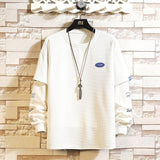 Advbridge Men's Clothing Cotton Sweatshirt Hip Hop Chic Striped Harajuku Sweatshirts Oversized Patchwork sleeves Retro Korean Hoodie