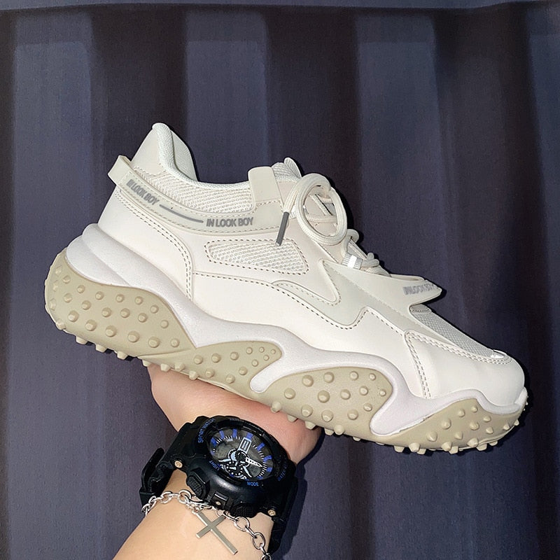 Advbridge New Men Casual Shoes Harajuku Platform Sports Shoes Men's Sneakers Spring Autumn Male Thick Bottom Daddy Shoes