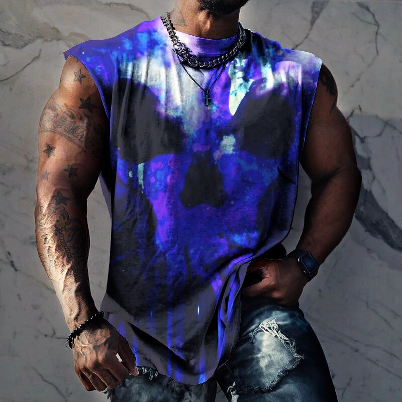 Advbridge Casual Mens Sleeveless Gym Tank Tops 2023 Fashion Slim Summer Shirt Men Clothing New Crew neck Pullover t Shirt Tee Streetwear