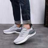Advbridge Men Soft Sole Lace-up Shoes Mesh Breathable Sneakers Summer Running Walking Male Footwear Height Increasing Chaussure Homme