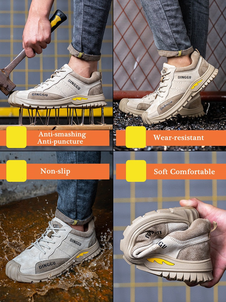 Advbridge Men Safety Shoes Anti-smash Anti-puncture Work Sneakers Women  Indestructible Work Shoes Safety Boots Steel Toe Shoes