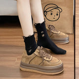 Advbridge Casual Woman Shoe Wedge Basket  All-Match Shallow Mouth Clogs Platform Autumn Round Toe Mixed Colors Modis Sports New Small