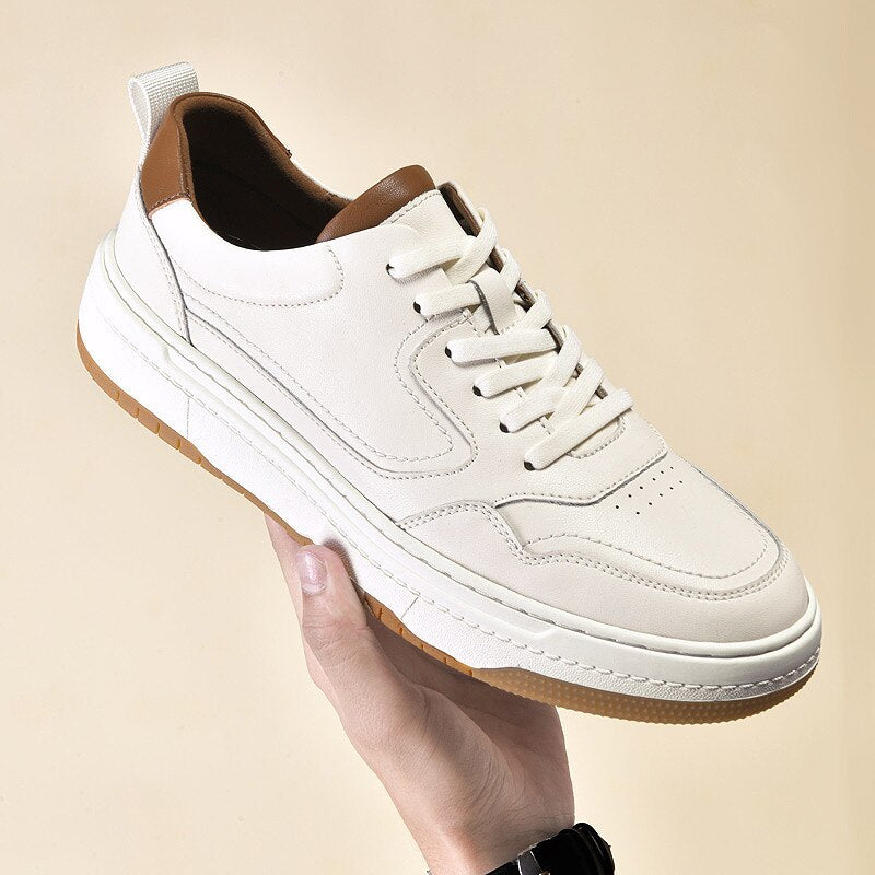 Advbridge Men Leather Shoes Quality Men's Casual Sneakers Designer Shoes For Man Fashion Leather Sneakers New White Casual Shoes