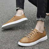 Advbridge Genuine Leather Men Shoes Luxury Brand England Trend Casual Shoes Men Sneakers Breathable Leisure Male Footwear Chaussure Homme