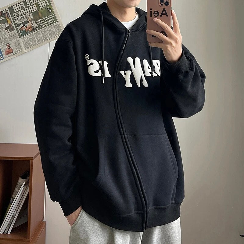 Advbridge Spring Autumn Letter Print 3 Color Men High Street Hoodie Unisex Woman Oversize Boyfriend Style Shirt Pullover Couple Sweatshirt