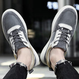 Advbridge Men Shoes lace up oxfords  New Fashion Sneakers for Men genuine Leather Shoes Comfort Casual Shoes Outdoor Walking Footwear