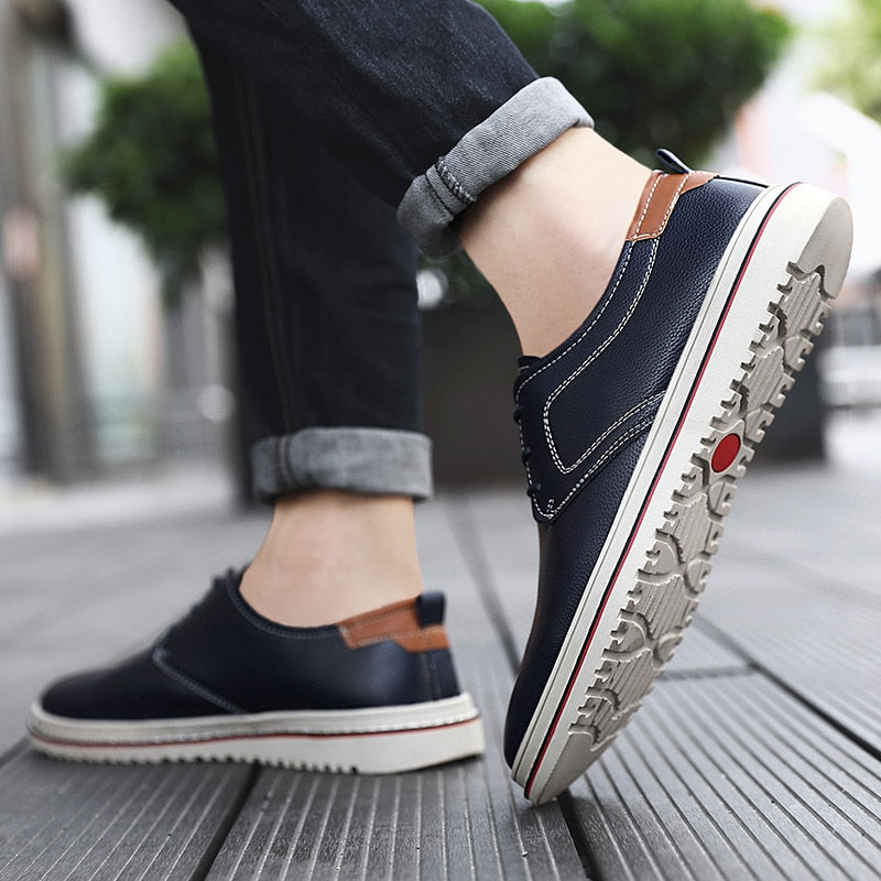 Advbridge Classic Lace-up Mens Casual shoes Plus Size 38-48 Luxury Handmade Men Business shoes Brand Elegantes British Style Outdoor Flats