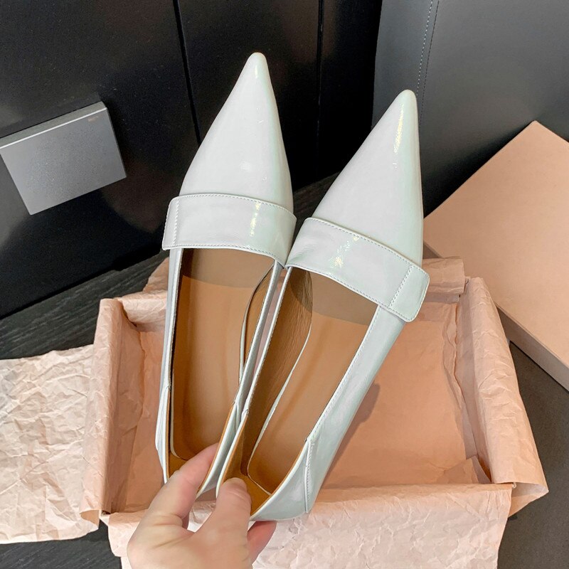 Advbridge 2023 new Spring women pumps natural leather 22-24.5cm length cowhide+pigskin full leather pointed toe shoes fashion luxury shoes