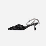 Advbridge Women Pumps Glitters Nightclub Summer Shoes Sandal Elegant Women Party Pumps Wedding Shoes On Heels 6 CM Kid Suede Pointed Toe