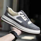 Advbridge Men Shoes lace up oxfords  New Fashion Sneakers for Men genuine Leather Shoes Comfort Casual Shoes Outdoor Walking Footwear