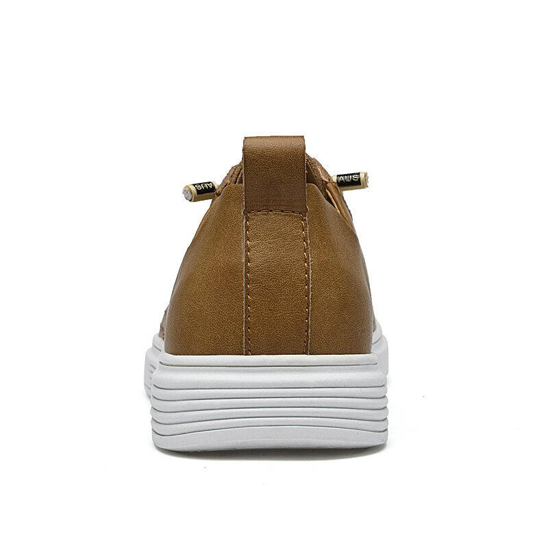 Advbridge Genuine Leather Men Shoes Luxury Brand England Trend Casual Shoes Men Sneakers Breathable Leisure Male Footwear Chaussure Homme