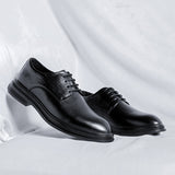 Advbridge Mens Shoes Leather Outdoor Men Casual Business Oxford Shoes Fashion Style Lace Up  Dress Shoes Casual Flats Shoes Size 38-44