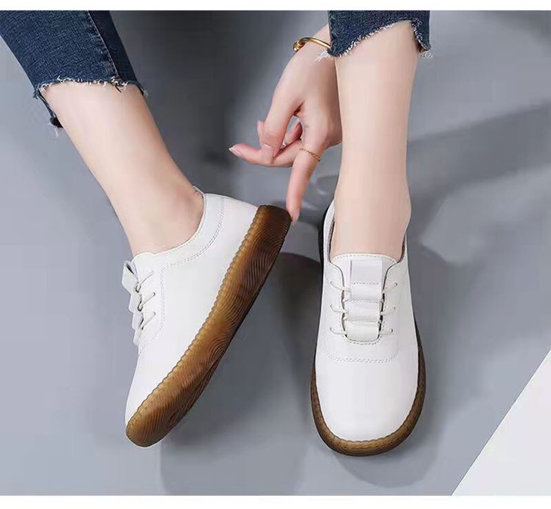 Advbridge 2023 Spring Summer Soft Footwear Women Casual Shoes Fashion Ladies Flats Brand Woman Non-slip Black White Shoes A4481