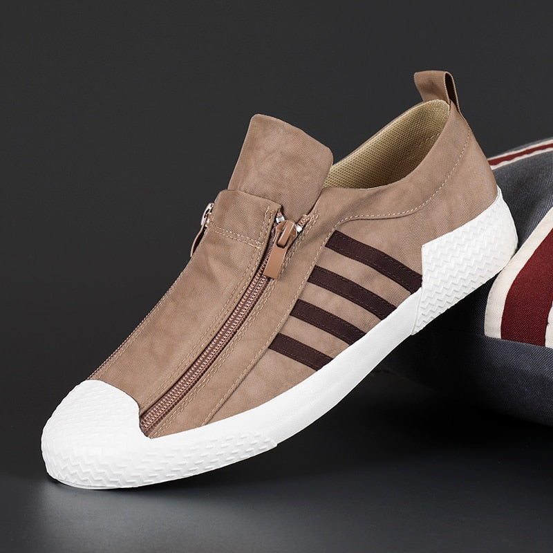 Advbridge Men low help canvas shoes comfortable breathable skateboard shoes flat vulcanizing parcel in spring and summer