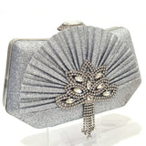 Advbridge Fresh Beautiful Silver Women's Shoes Totem-style Arrangement Of Rhinestone Design Party Ladies Shoes And Handbags