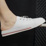 Advbridge Summer Luxury Half Drag Men Shoes Casual Slippers slip-on Breathable Flats Fashion British Style Moccasins shoes Plus size 36-46