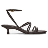 Advbridge Roma Style Retro Coffee Weave Sandals Women Bandage Fashion High Heel Shoes Women Party