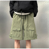 Advbridge Summer Shorts Men Fashion Retro Pocket Shorts Men Japanese Streetwear Hip-hop Loose Straight Shorts Mens Cargo Pants M-3XL