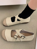 Advbridge Round Toe Shoes Woman Flats Shallow Mouth Casual Female Sneakers  All-Match Mixed Colors Dress Retro Moccasin Comfortable Summer