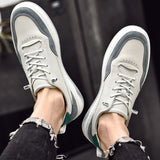 Advbridge Genuine Leather Men Sneakers Youth Teenage Skateboard Shoes Luxury Brand Vulcanize Shoes Outdoor Casual Shoes Leisure Walk Flat