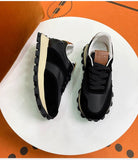 Advbridge Casual Leather Sneakers Women Mixed Color Lace Up Platform Shoes Autumn Fashion Female Sport Shoes Ladies Trainers
