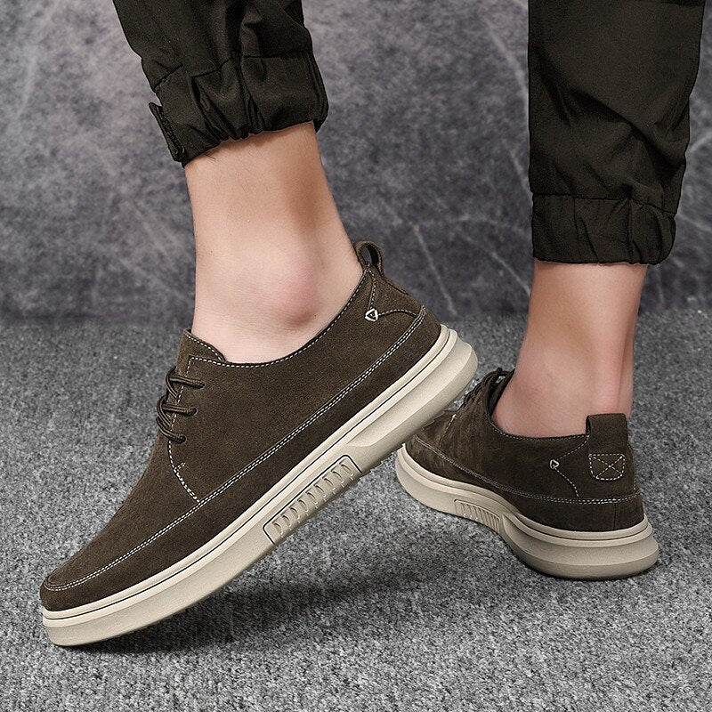 Advbridge Male Sneakers Men Casual Shoes Fashion Outdoor White Sneakers Hip Hop Basic Flats Leather Fashion Handmade Comfy Genuine Leather