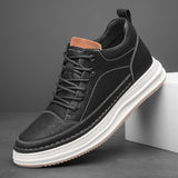 Advbridge High Quality Men Casual Shoes 6CM Man Board Shoes Hidden Heel Outdoor Lace Up Man Sport Shoe Comfortable Breathable Casual Shoes