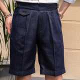 Advbridge Summer Vintage Denim Naples Shorts Gentlemen's Italian Suit Short Mens High Quality Short Men Pantalones Homme