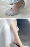 Advbridge Party Pumps Zapatos De Mujer Bridal Shoes Chaussures élégantes à Talons Hauts Shoes for Women Slip-On  Pointed Toe Pumps