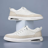 Advbridge Lightweight Man Sneakers Lace Up Mens Casual Shoes Breathable Men Skateboard Shoes Classic Business Flats Travel Men Tenis Shoes