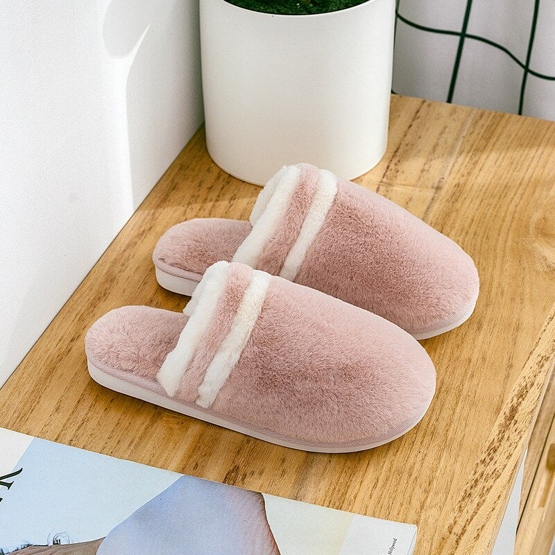 Advbridge New Winter Cotton Slippers style couple  for women men winter home indoor household anti-skid moon shoes warm plush thick