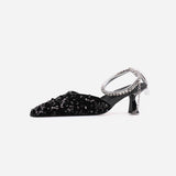 Advbridge Women Pumps Glitters Nightclub Summer Shoes Sandal Elegant Women Party Pumps Wedding Shoes On Heels 6 CM Kid Suede Pointed Toe