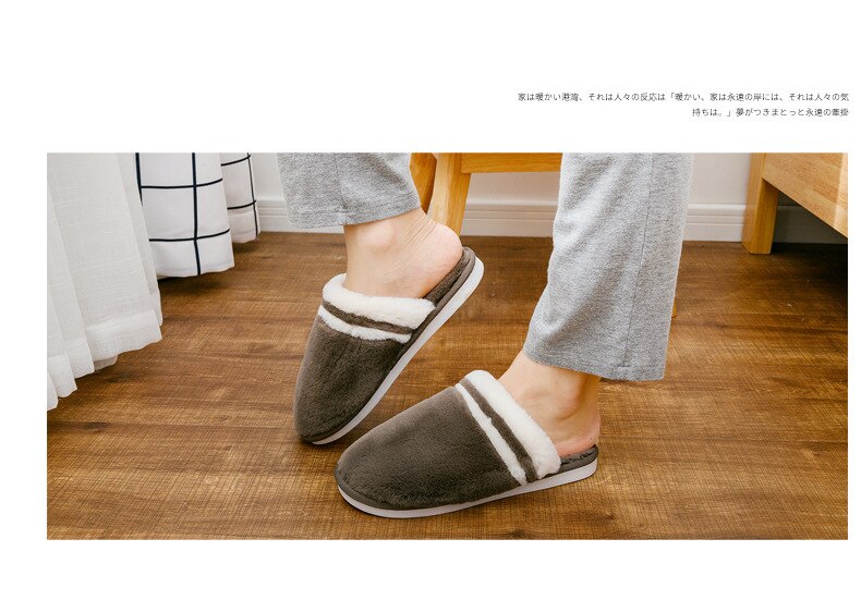 Advbridge New Winter Cotton Slippers style couple  for women men winter home indoor household anti-skid moon shoes warm plush thick