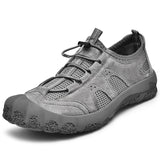 Advbridge Summer Men's Mesh Hiking Shoes Breathable Anti-Slip Climbing Wading Shoes Outdoor Running Sneakers Leisure Walking Footwear