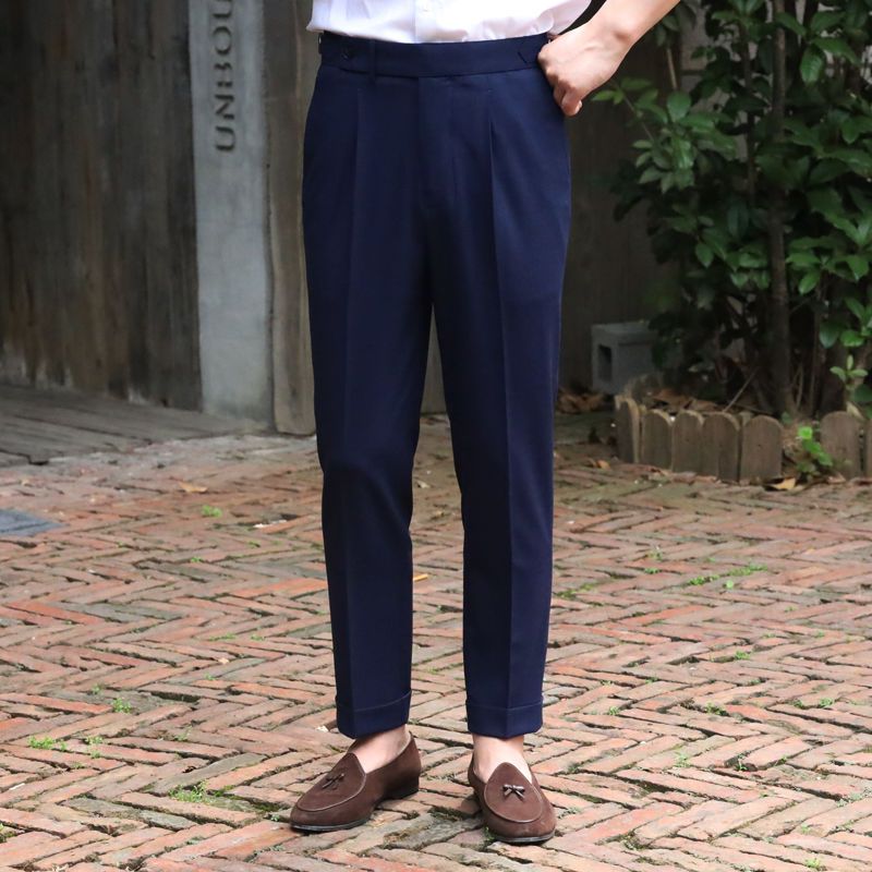 Advbridge 2023 Spring Autumn Men's New Business Casual Dress Pants Male Slim Fit Office Social Trousers Men Solid Color Suit Pants W125