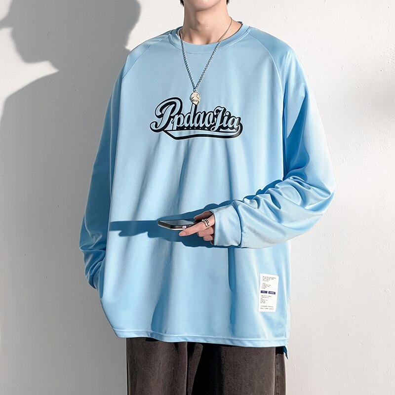 Advbridge Autumn Spring Men Sweatshirts harajuku Crew Neck Letter Print Couple Streetwear Casual Pullover New Hoodies