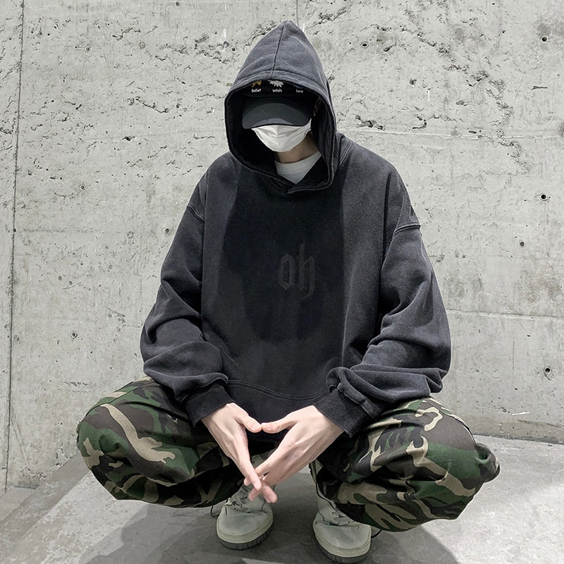 Advbridge Spring Autumn Letter Embroid Oversize Men High Streetwear Hoodie Unisex Woman Boyfriend Style Shirt Pullover Couple Sweatshirt