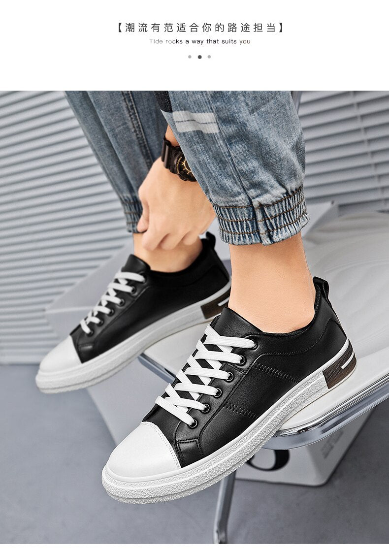 Advbridge New Casual Shoes for Men Sneaker Shoes Fashion All-match Men Vulcanized Shoes High Quality PU Leather Walking Zapatos De Hombre