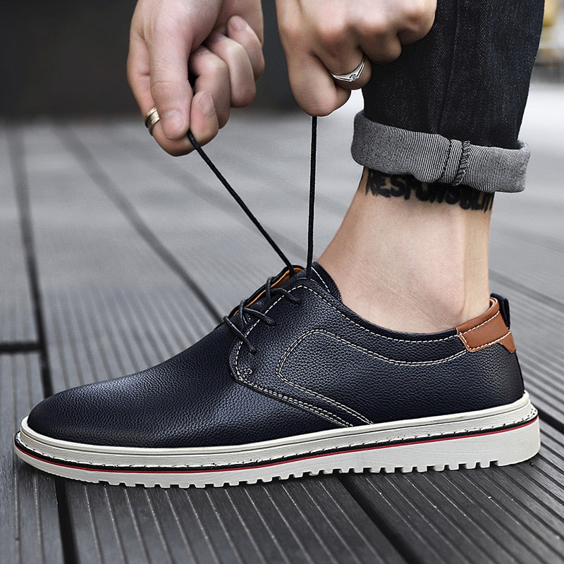 Advbridge Classic Lace-up Mens Casual shoes Plus Size 38-48 Luxury Handmade Men Business shoes Brand Elegantes British Style Outdoor Flats