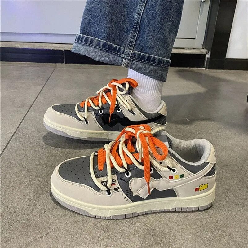 Advbridge Lightweight Fashion Mens Sneakers Mixed Color Breathable Casual Sports Womens Skateboard Shoes Comnforttable Outdoor Footwear