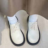 Advbridge Fashion Female Shoes Casual Outside Round Toe Flats Student Uniform Lolita Platform Rubber Ladies Loafers  Women Mary Janes