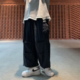 Advbridge White/Green/Black Casual Pants Men Fashion Pocket Cargo Pants Men Streetwear Loose Hip Hop Wide Leg Pants Mens Trousers M-2XL