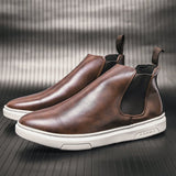 Advbridge Fashionable and Comfortable Lightweight Men's Boots Autumn New Men's Casual Shoes Solid Color High-top Non-slip Large Size Shoes