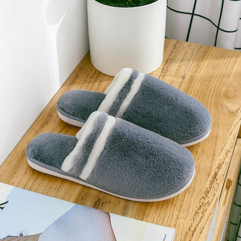 Advbridge New Winter Cotton Slippers style couple  for women men winter home indoor household anti-skid moon shoes warm plush thick